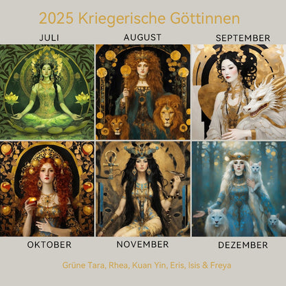 🌙Kriegerische Göttin 2025 Mondphasenkalender