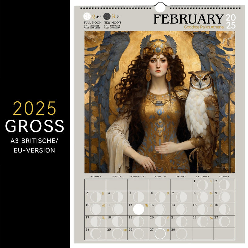 🌙Kriegerische Göttin 2025 Mondphasenkalender