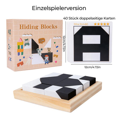 Hölzernes verstecktes Blockpuzzle