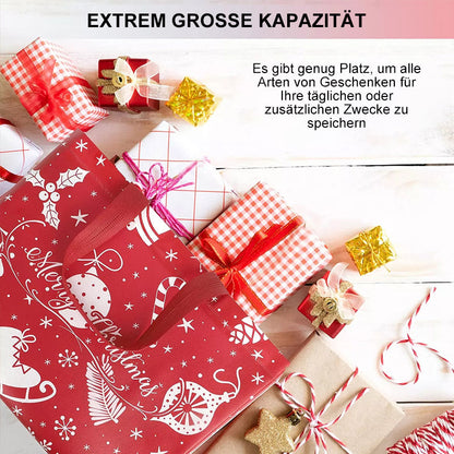 Weihnachtsgeschenktüten Weihnachts Tragetaschen mit Griffen(Mehre Kaufe bekommt man ungleiche Farben)