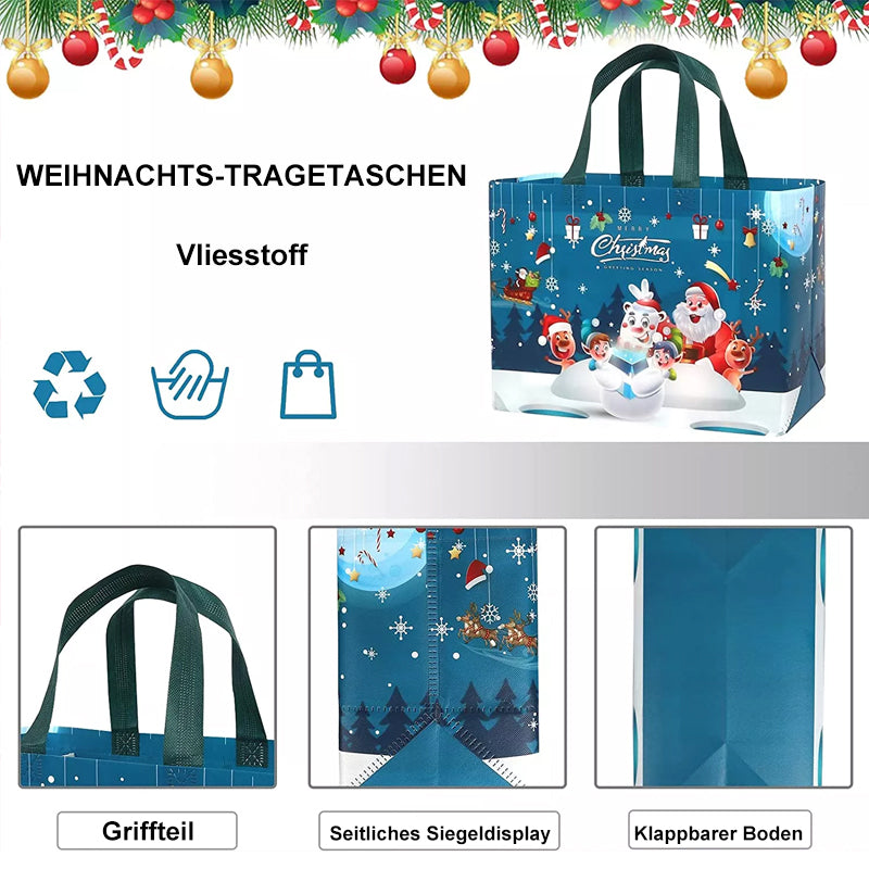 Weihnachtsgeschenktüten Weihnachts Tragetaschen mit Griffen(Mehre Kaufe bekommt man ungleiche Farben)