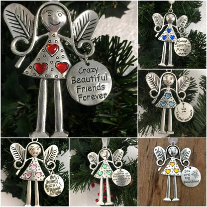 🪽Verrückte schöne Freunde für immer – Engel-Ornament, Weihnachtsgeschenk